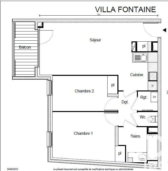Appartement - 62 m² - 3 pièces