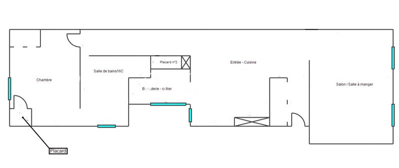 Appartement - 90 m² - 3 pièces