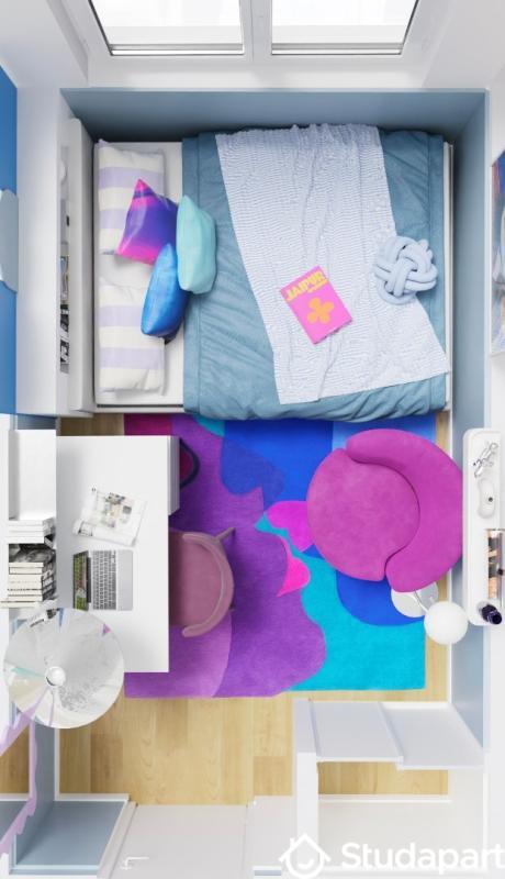 Chambre - 10 m² - 1 pièce