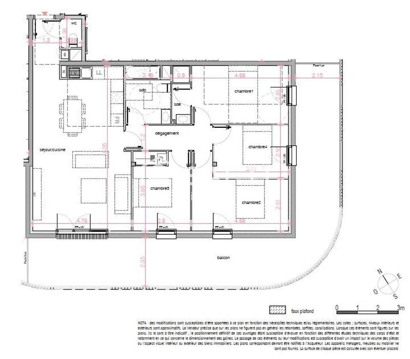 Appartement - 101 m² - 5 pièces