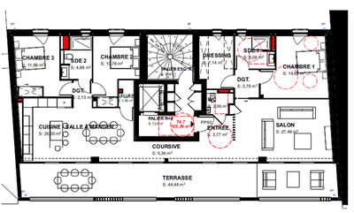 Appartement - 125 m² - 5 pièces
