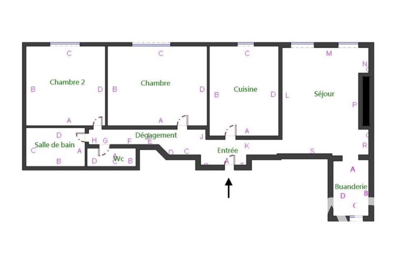 Appartement - 75 m² - 3 pièces