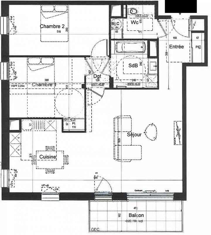 Appartement - 83 m² - 3 pièces