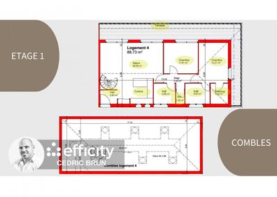 Appartement - 88 m² - 3 pièces