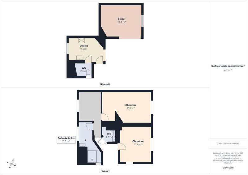 Duplex - 85 m² - 3 pièces