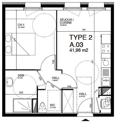 Appartement - 65 m²