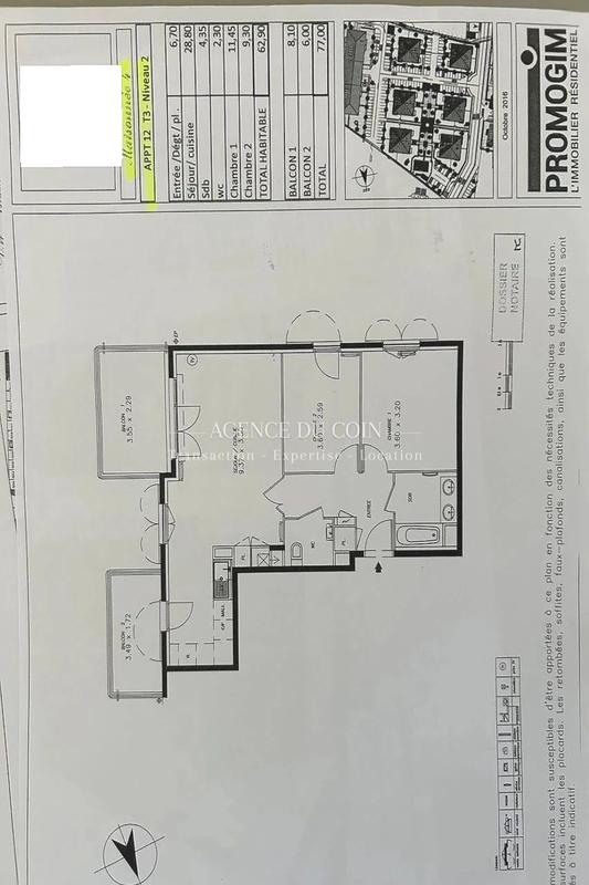 Appartement - 63 m² - 3 pièces