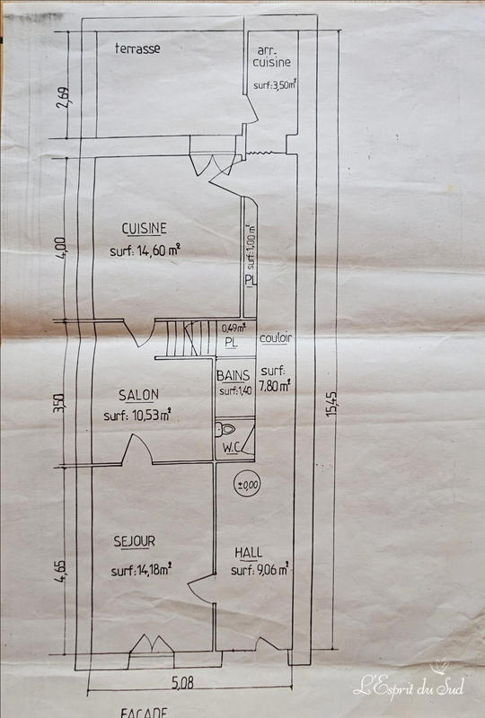 Maison ancienne - 112 m² - 3 pièces
