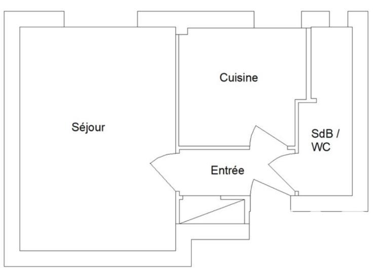 Appartement - 24 m² - 1 pièce