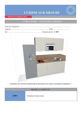 Appartement - 44 m² - 2 pièces