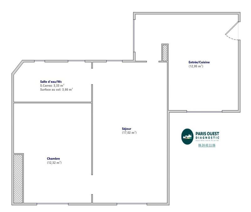 Appartement - 46 m² - 2 pièces