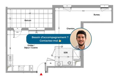 Appartement - 45 m² - 2 pièces