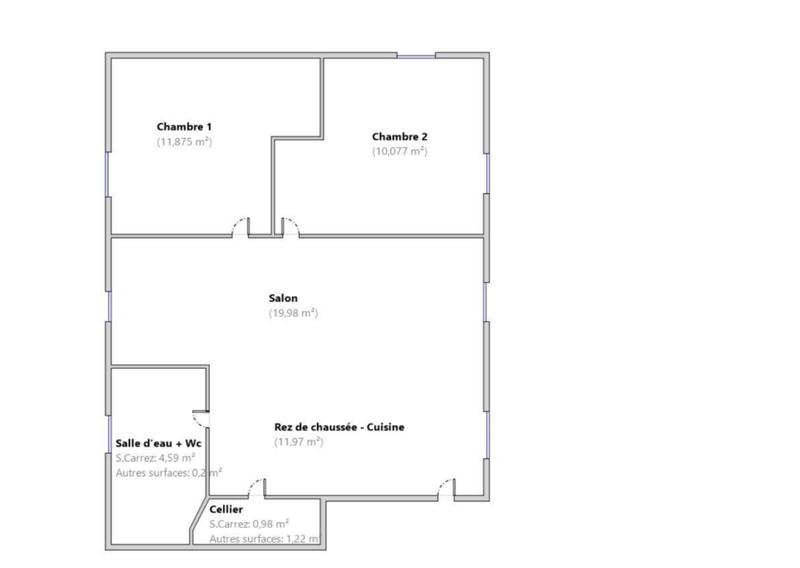 Appartement - 59 m² - 3 pièces