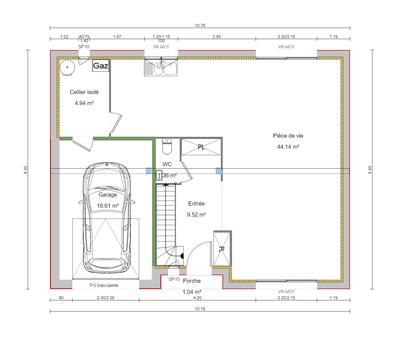 Maison - 102 m² - 4 pièces