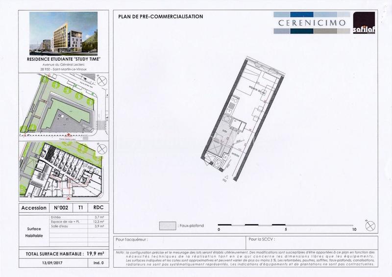 Studio - 19 m² - 1 pièce