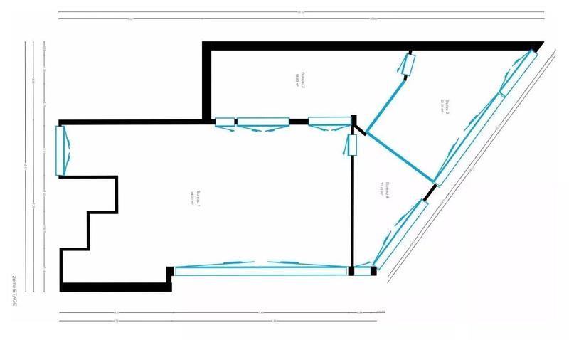 Bureau - 146 m² - 3 pièces