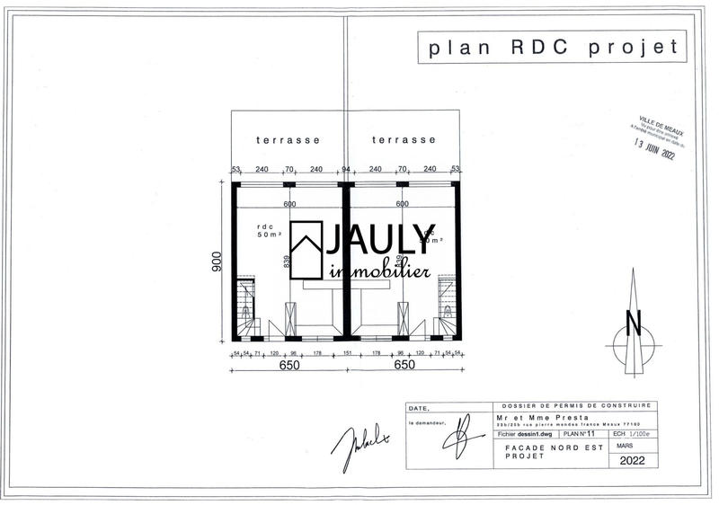 Terrain commercial - 1 264 m²