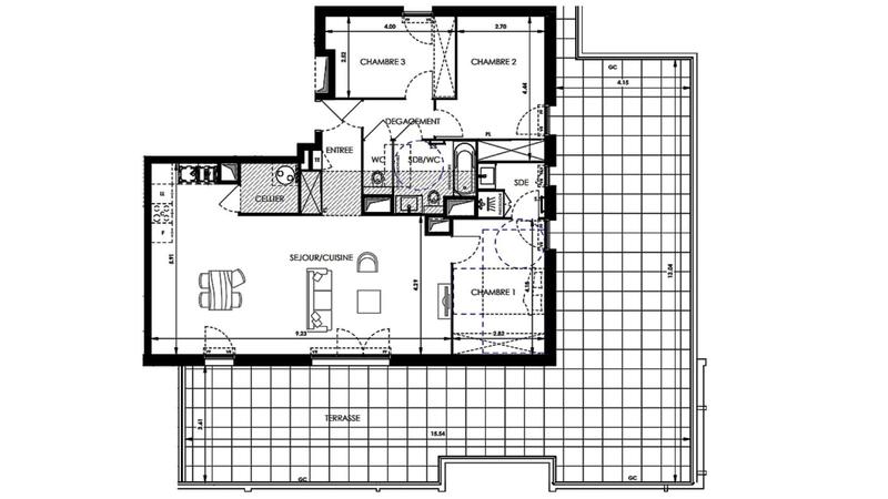 Appartement - 97 m² - 4 pièces