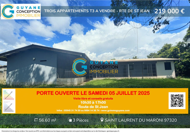 Appartement - 57 m² - 3 pièces