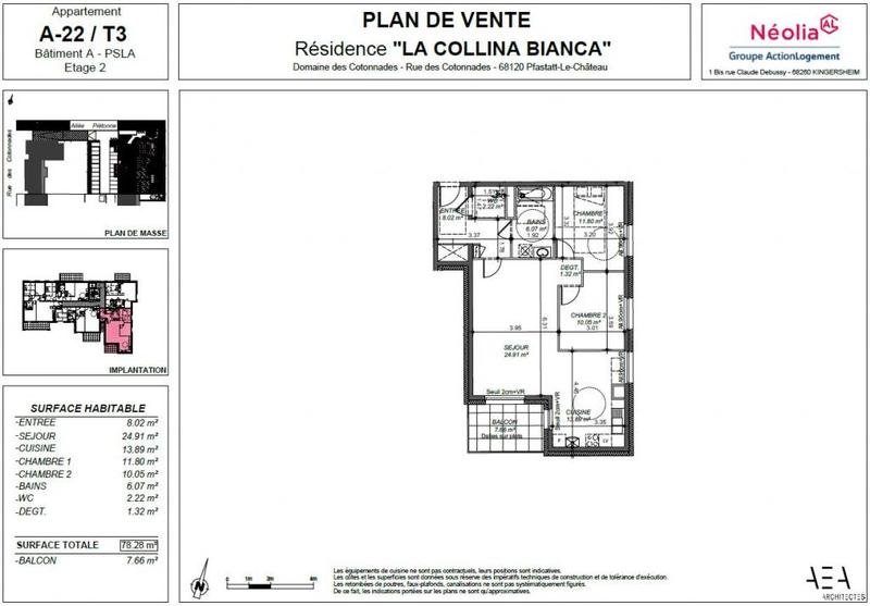 Appartement - 78 m² - 3 pièces