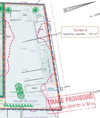 Terrain - 776 m²