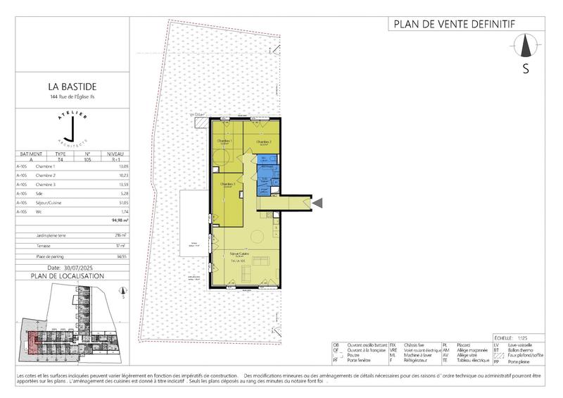 Appartement - 95 m² - 4 pièces