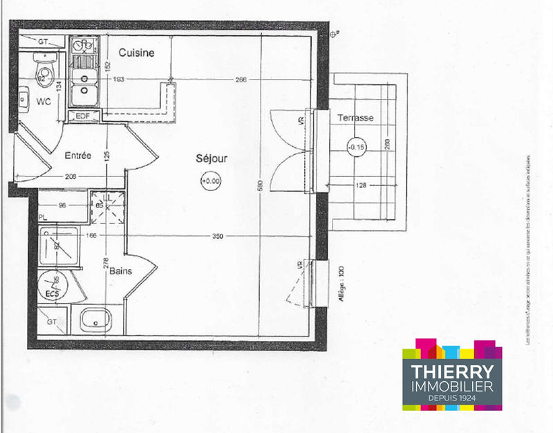 Appartement - 29 m² - 1 pièce