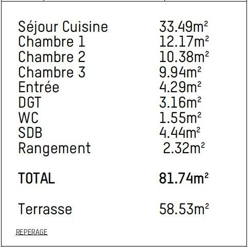 Appartement - 82 m² - 4 pièces