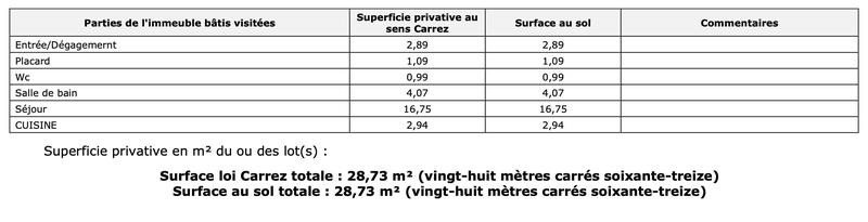 Appartement - 29 m² - 1 pièce