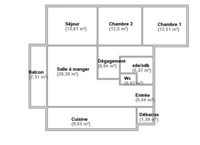 Appartement - 92 m² - 4 pièces