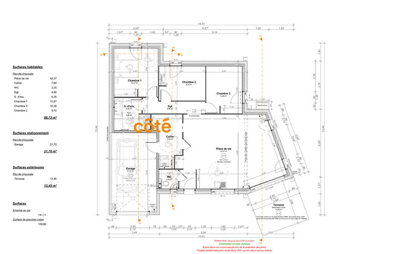 Maison - 97 m² - 5 pièces