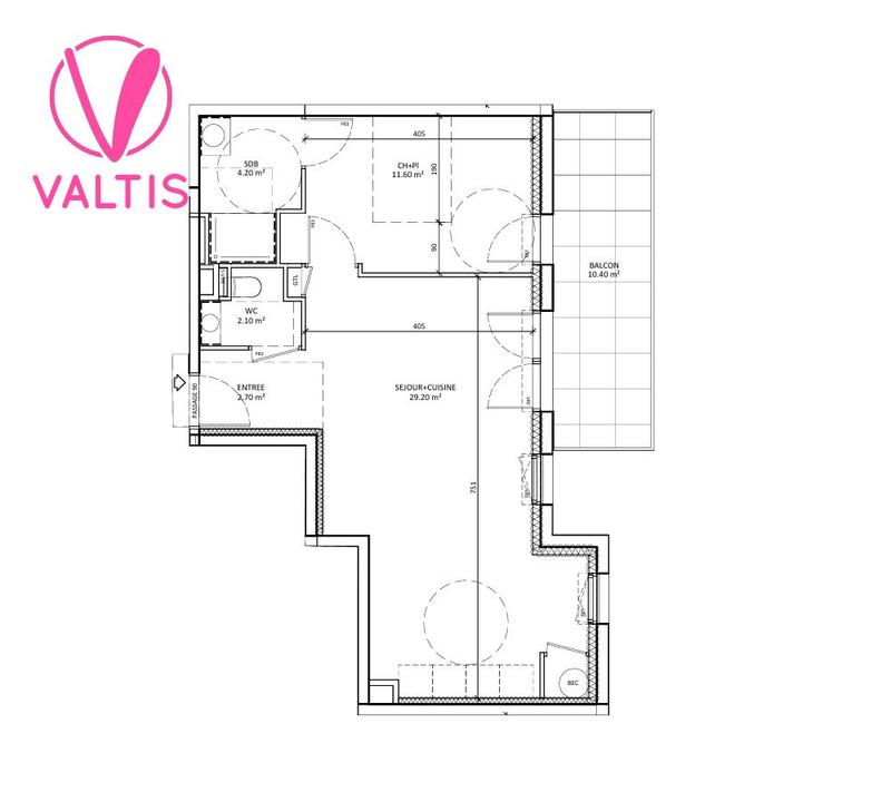 Appartement - 49 m² - 2 pièces