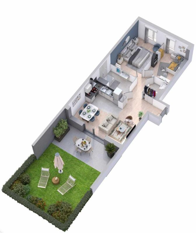 Appartement - 60 m² - 3 pièces