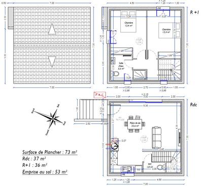 Maison contemporaine - 73 m² - 3 pièces