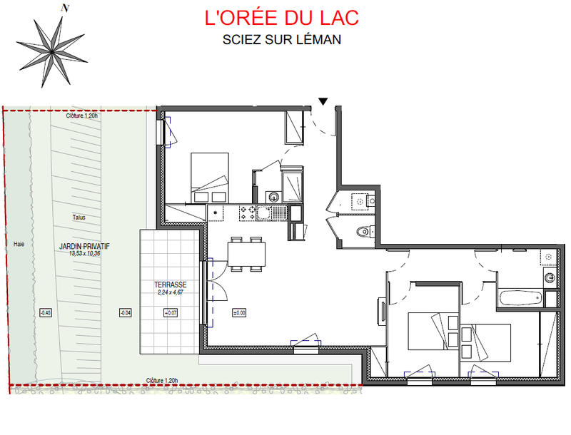 Appartement - 89 m² - 4 pièces