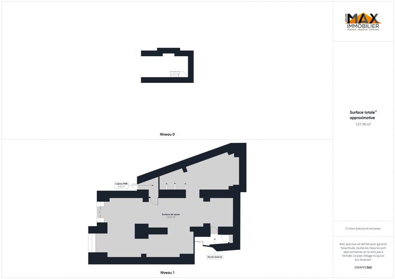 Fonds de commerce - Local commercial - 168 m²