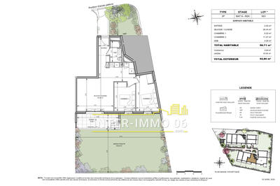 Appartement - 57 m² - 3 pièces