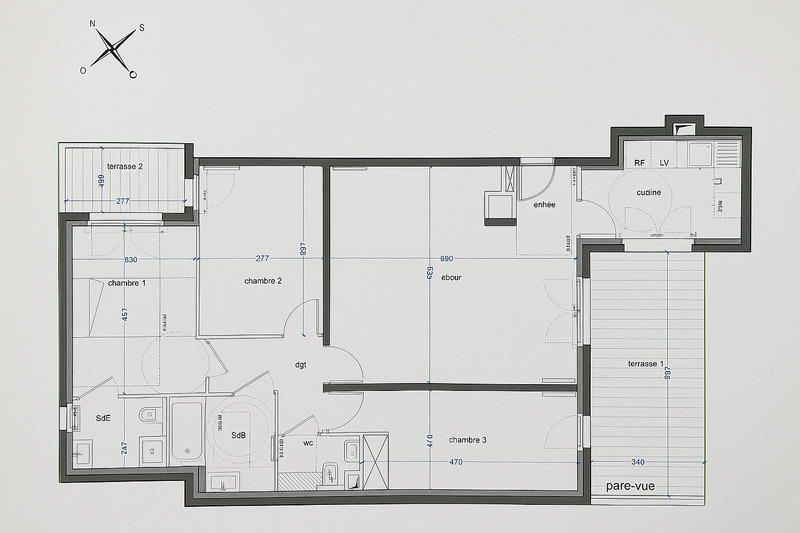 Appartement - 86 m² - 4 pièces