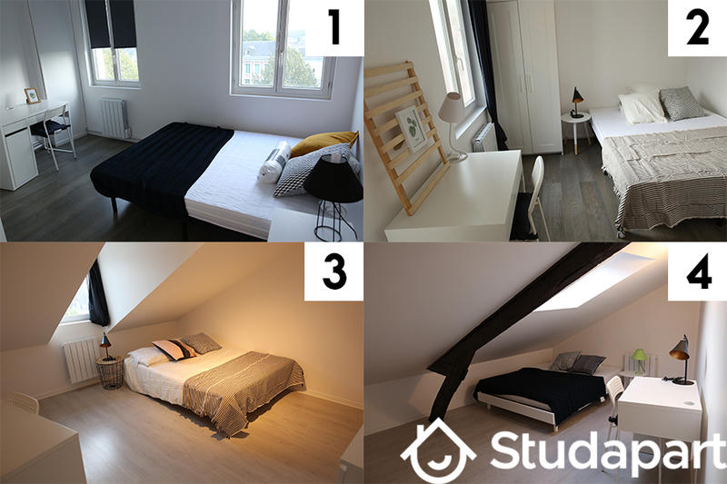 Chambre - 12 m² - 1 pièce