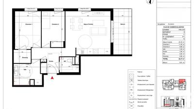 Appartement - 63 m² - 3 pièces