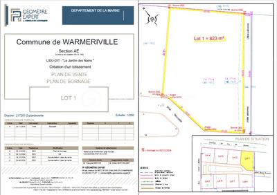 Terrain constructible - 823 m²