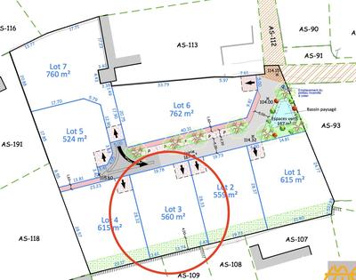 Terrain - 560 m²