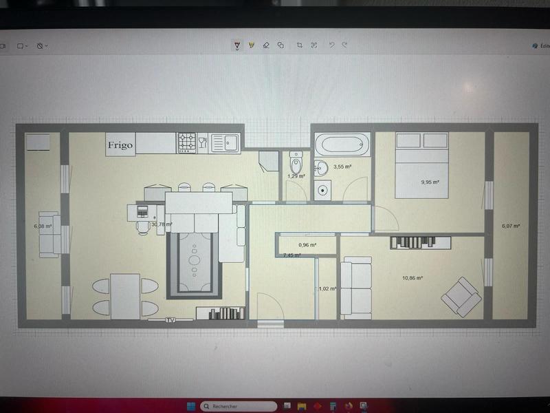 Appartement - 65 m² - 3 pièces