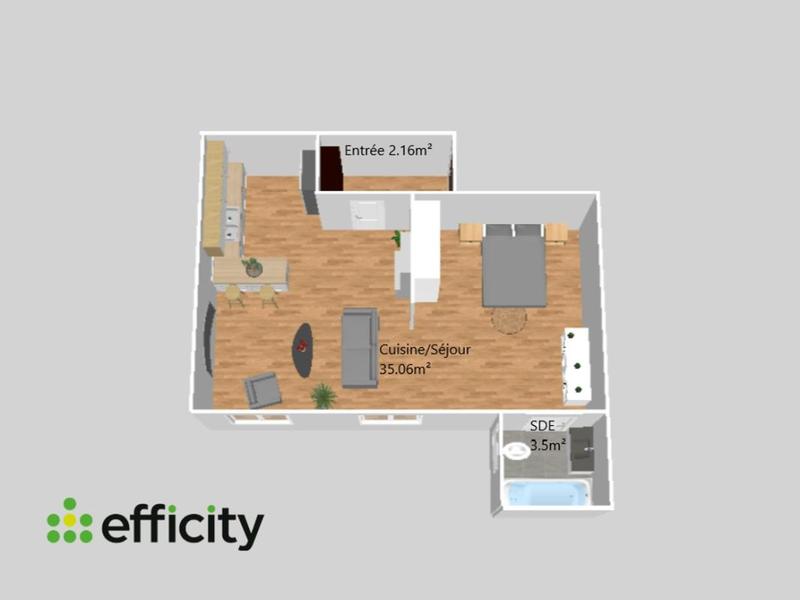 Appartement - 41 m² - 2 pièces