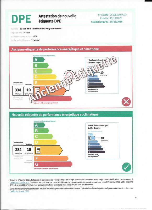Maison - 92 m² - 3 pièces