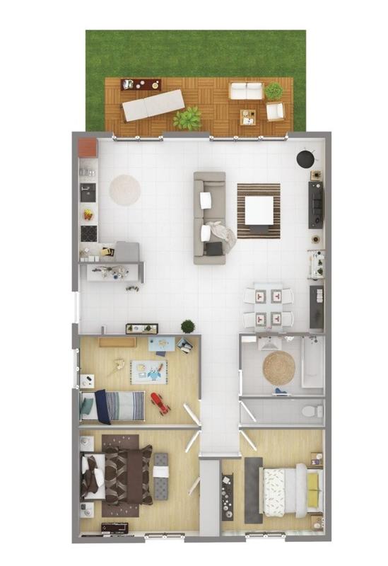 Maison - 80 m² - 4 pièces