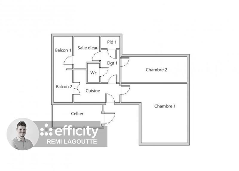 Appartement - 50 m² - 2 pièces
