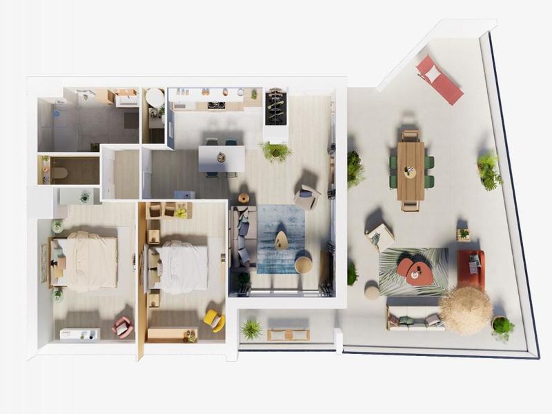 Appartement - 67 m² - 3 pièces