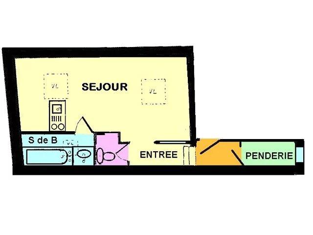 Appartement - 29 m² - 1 pièce