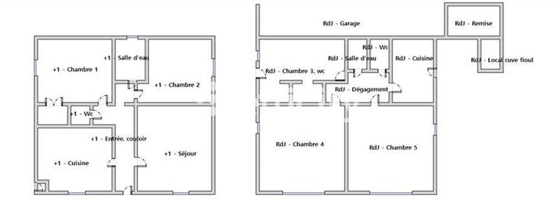 Maison de ville - 122 m² - 6 pièces